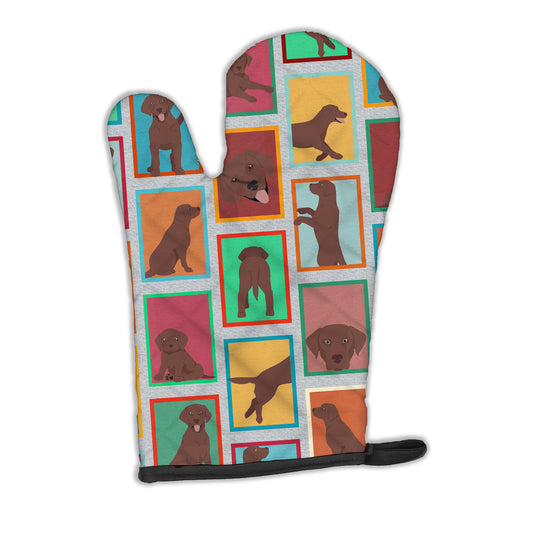 Buy this Lots of Chocolate Labrador Retriever Oven Mitt