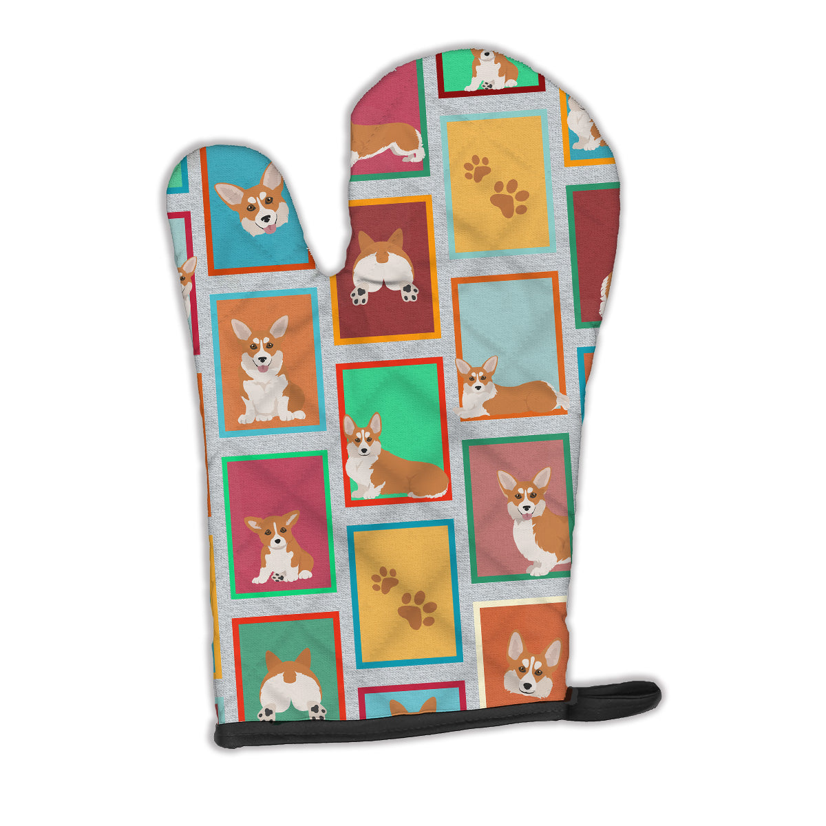 Buy this Lots of Red and White Pembroke Corgi Oven Mitt