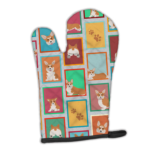 Buy this Lots of Red and White Pembroke Corgi Oven Mitt