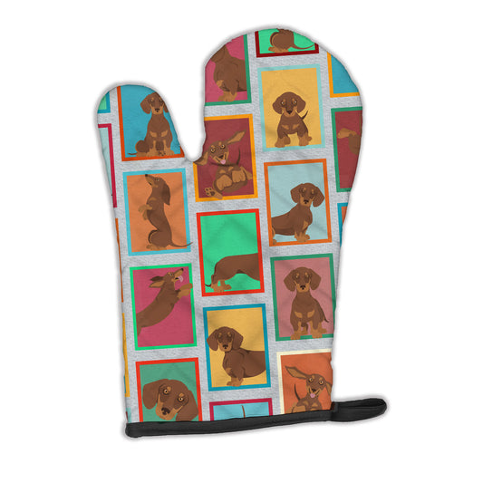 Buy this Lots of Chocolate and Tan Dachshund Oven Mitt