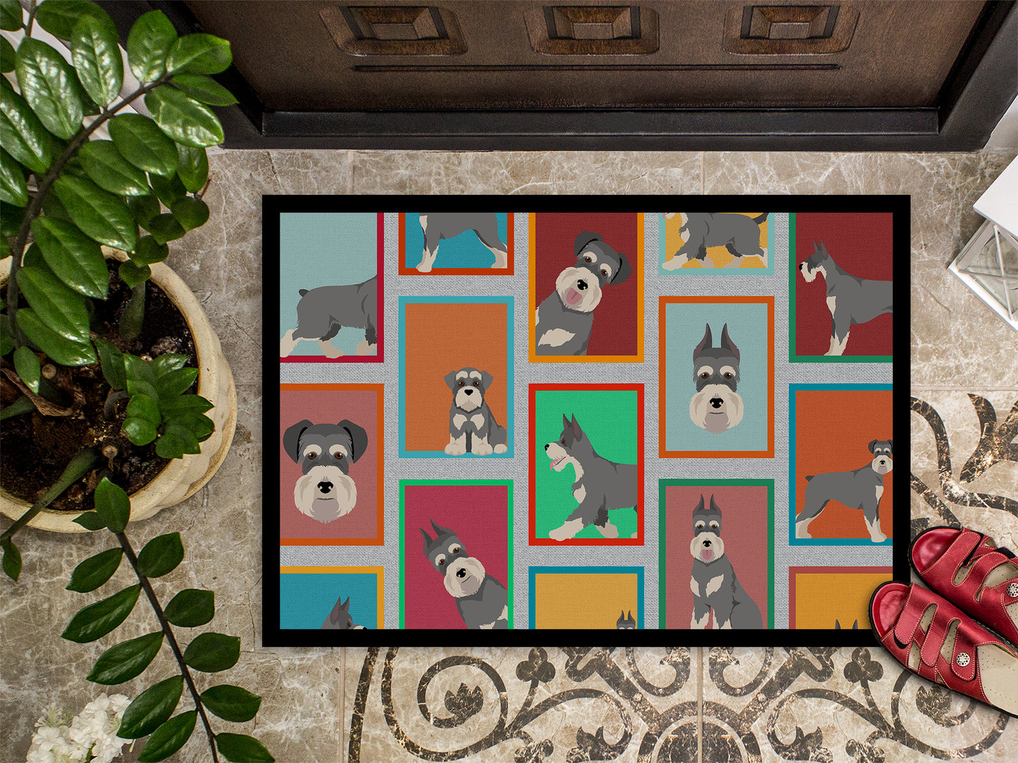 Lots of Schnauzer Doormat