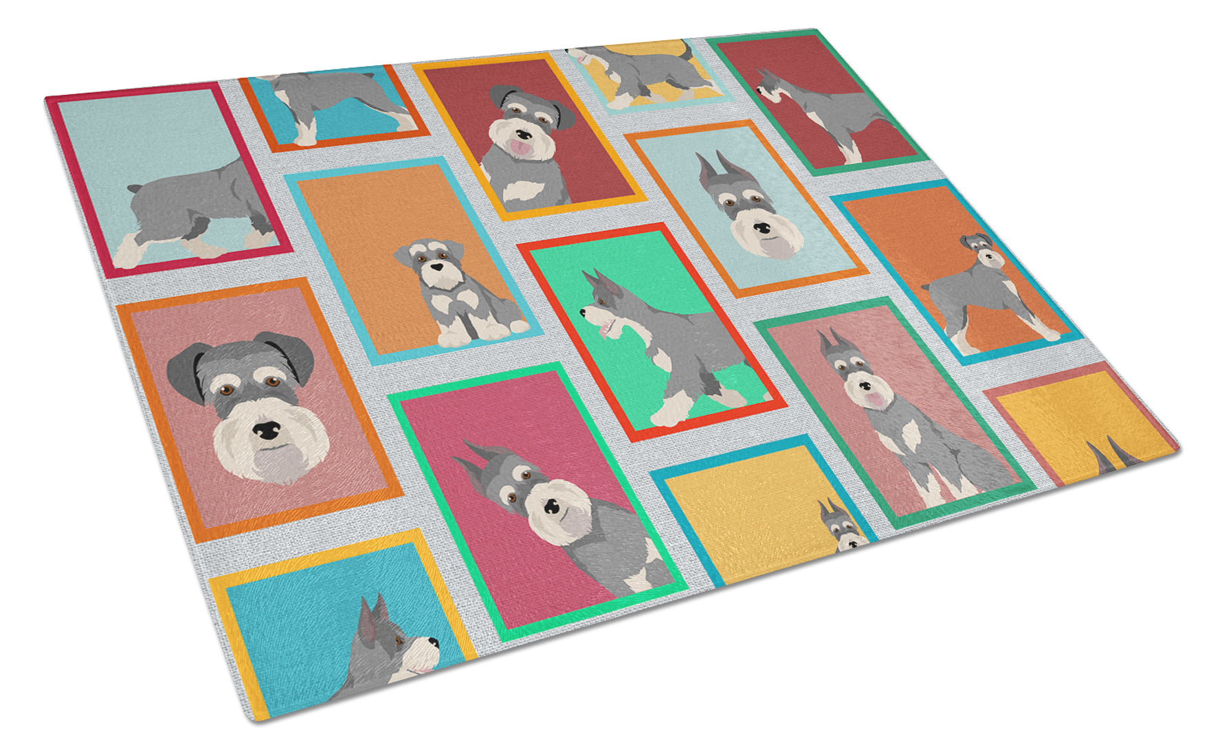 Buy this Lots of Schnauzer Glass Cutting Board