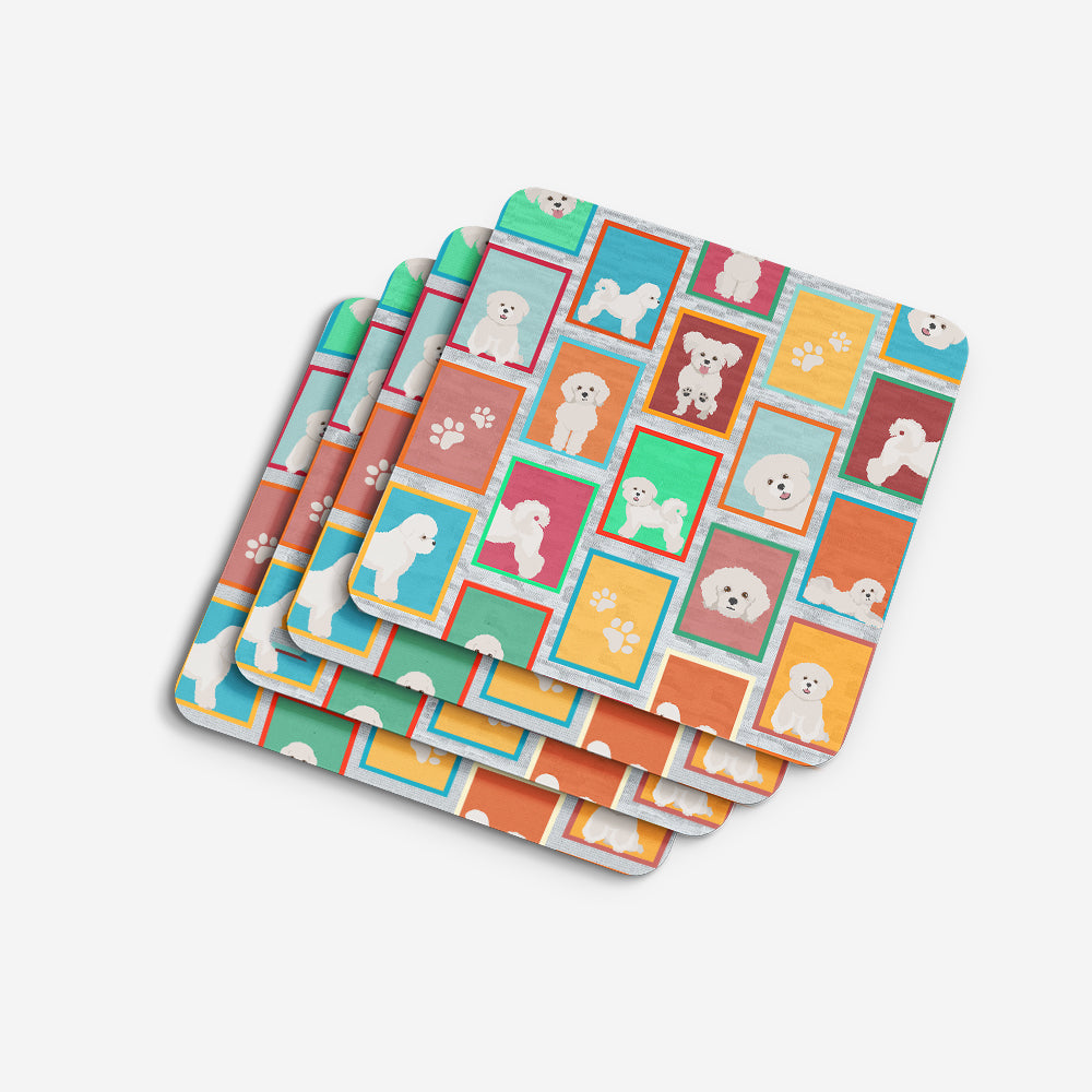 Lots of Bichon Frise Foam Coasters