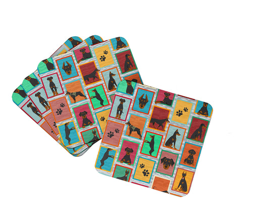 Buy this Lots of Doberman Pinscher Foam Coasters