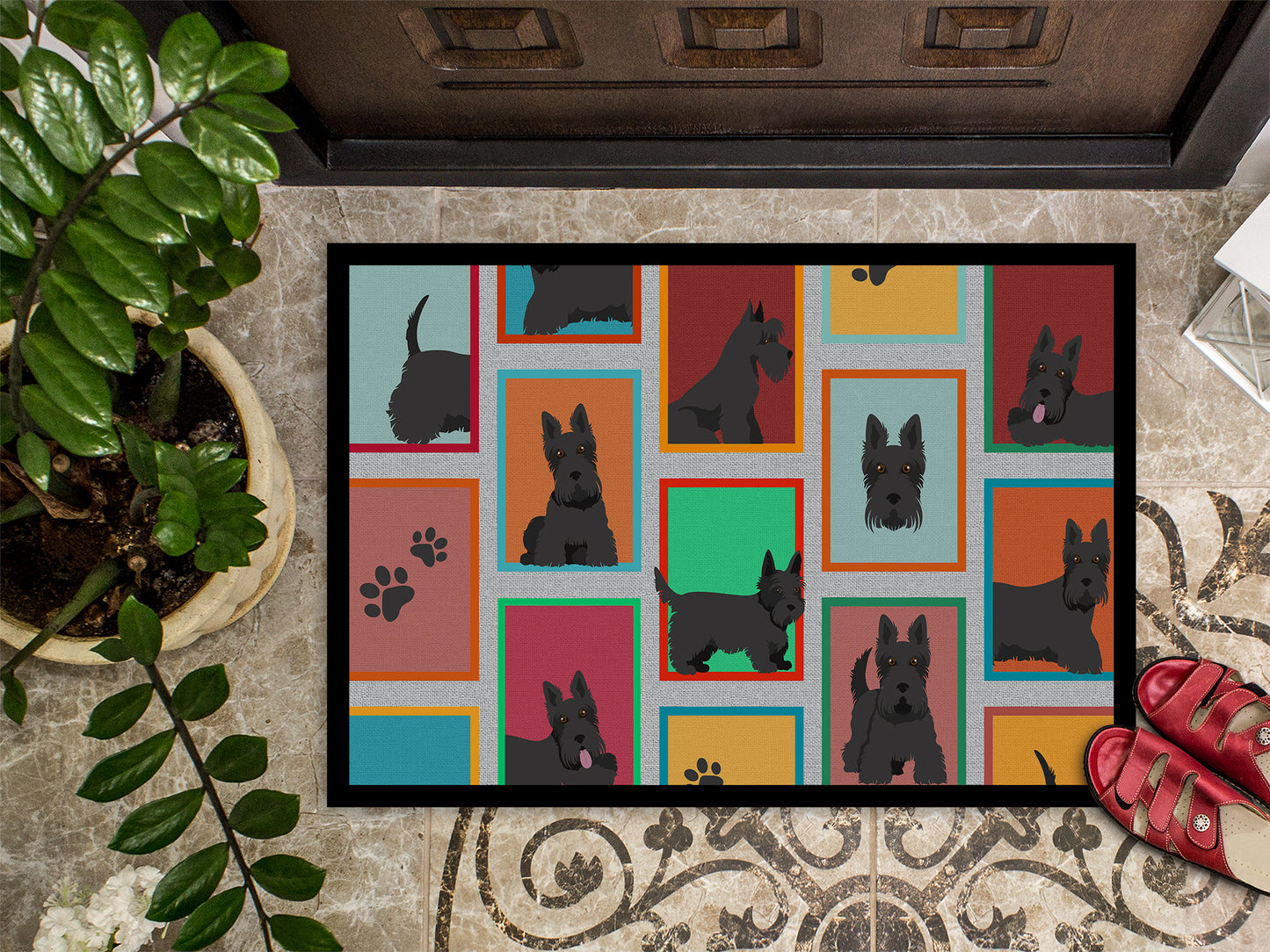 Lots of Scottish Terrier Doormat