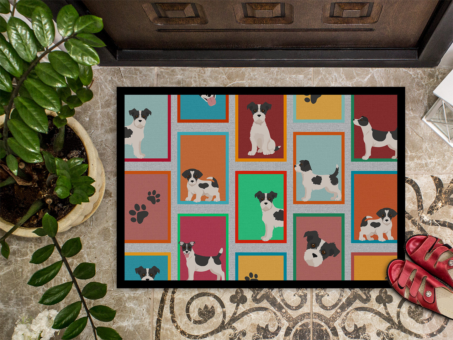 Lots of Jack Russell Terrier Doormat