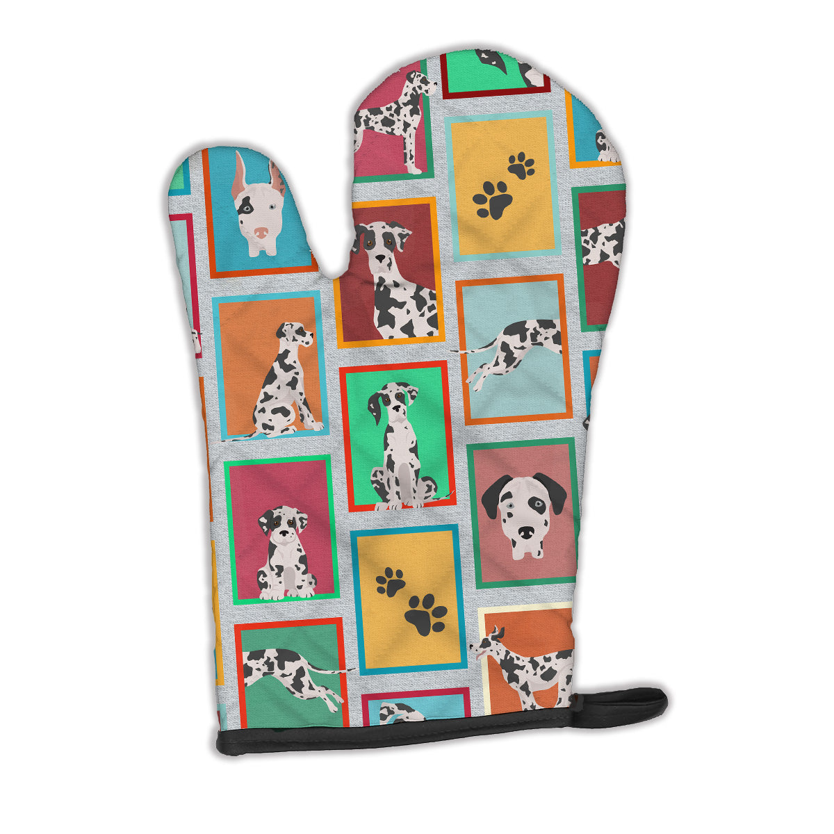 Buy this Lots of Harlequin Natural Ears Great Dane Oven Mitt