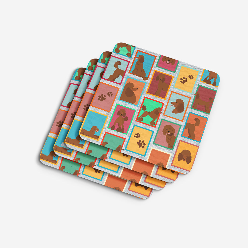 Lots of Chocolate Standard Poodle Foam Coasters