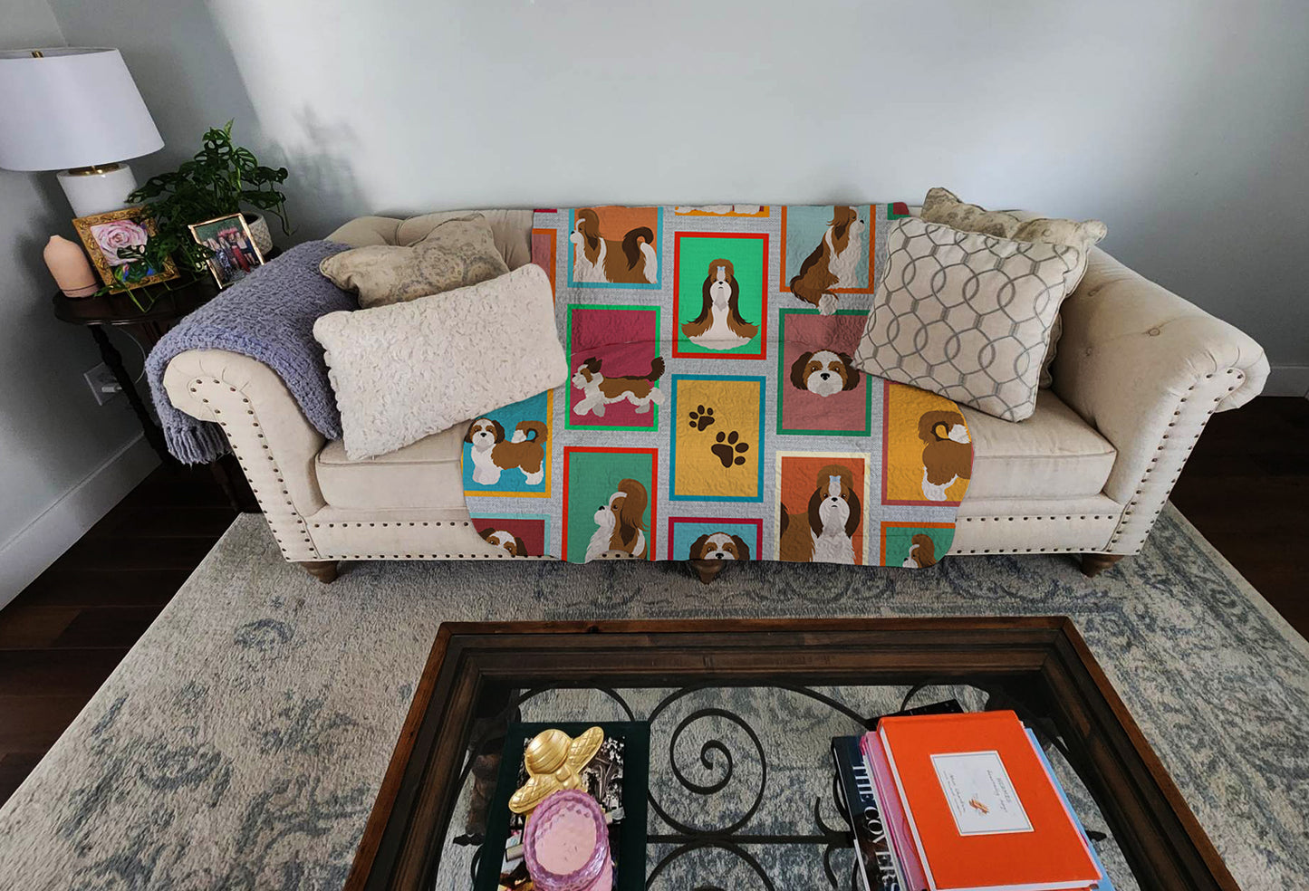 Lots of Shih Tzu Quilted Blanket 50x60