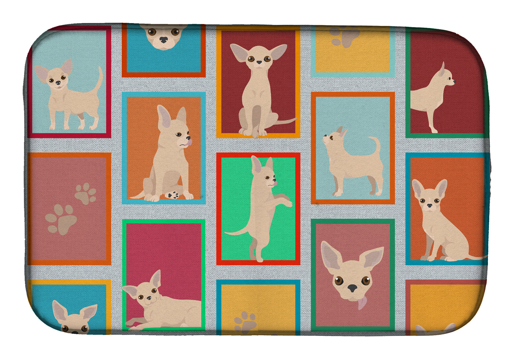 Buy this Lots of Chihuahua Dish Drying Mat