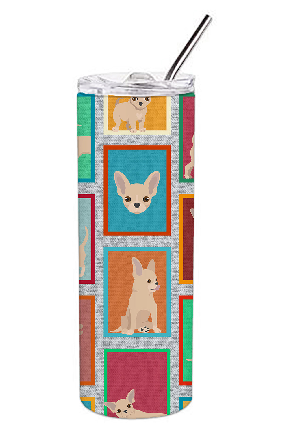 Lots of Chihuahua Stainless Steel Skinny Tumbler