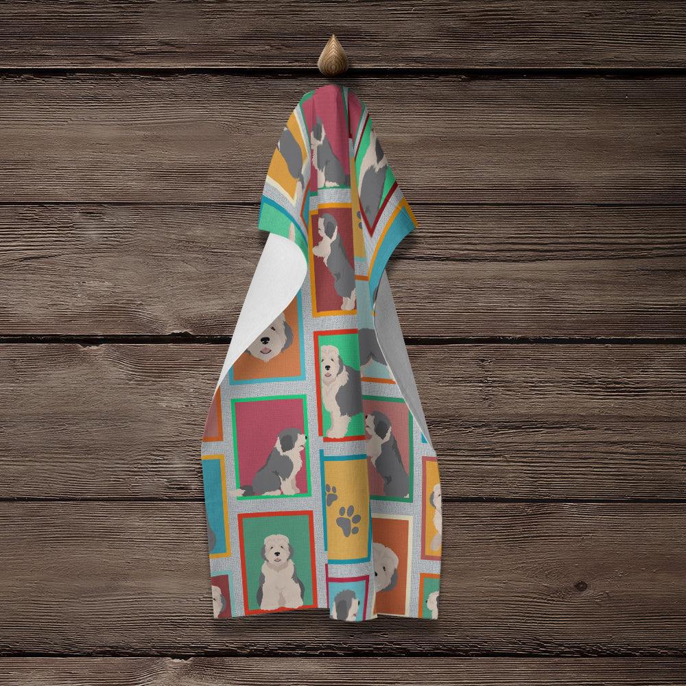 Lots of Old English Sheepdog Kitchen Towel