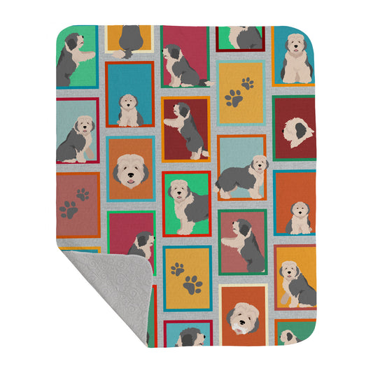 Buy this Lots of Old English Sheepdog Quilted Blanket 50x60