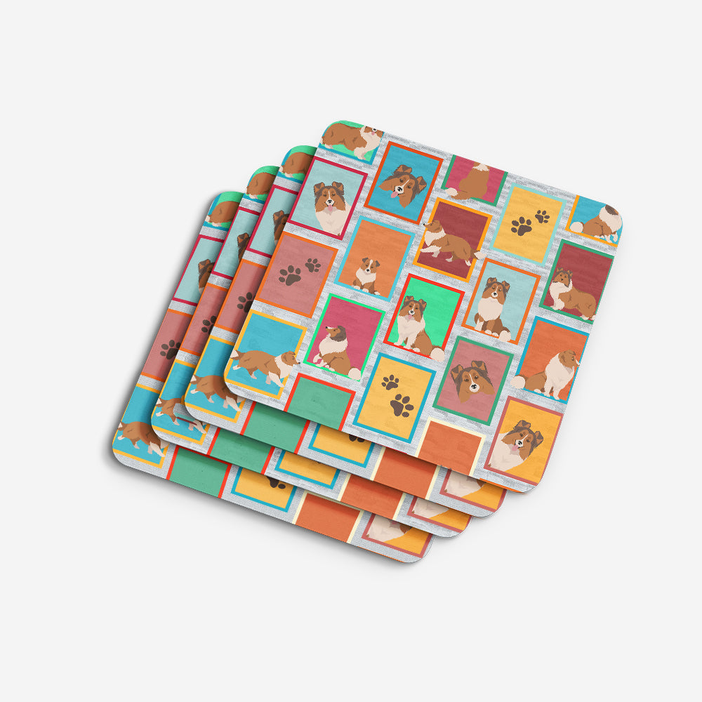 Lots of Sheltie Foam Coasters