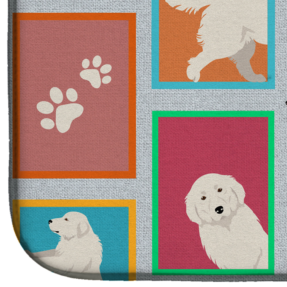 Lots of Great Pyrenees Dish Drying Mat