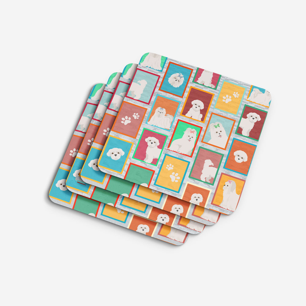 Lots of Maltese Foam Coasters