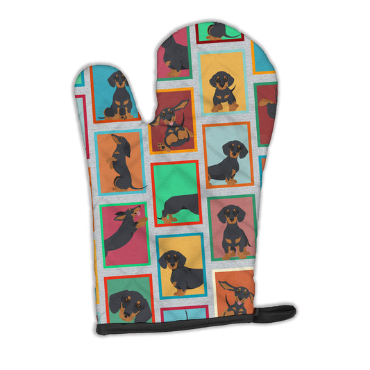 Buy this Lots of Black and Tan Dachshund Oven Mitt