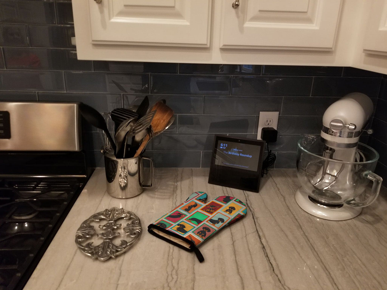 Lots of Black and Tan Dachshund Oven Mitt