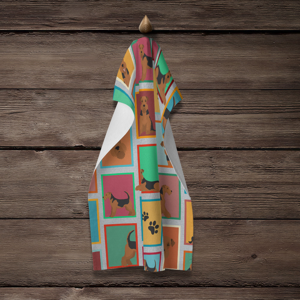 Lots of Airedale Terrier Kitchen Towel