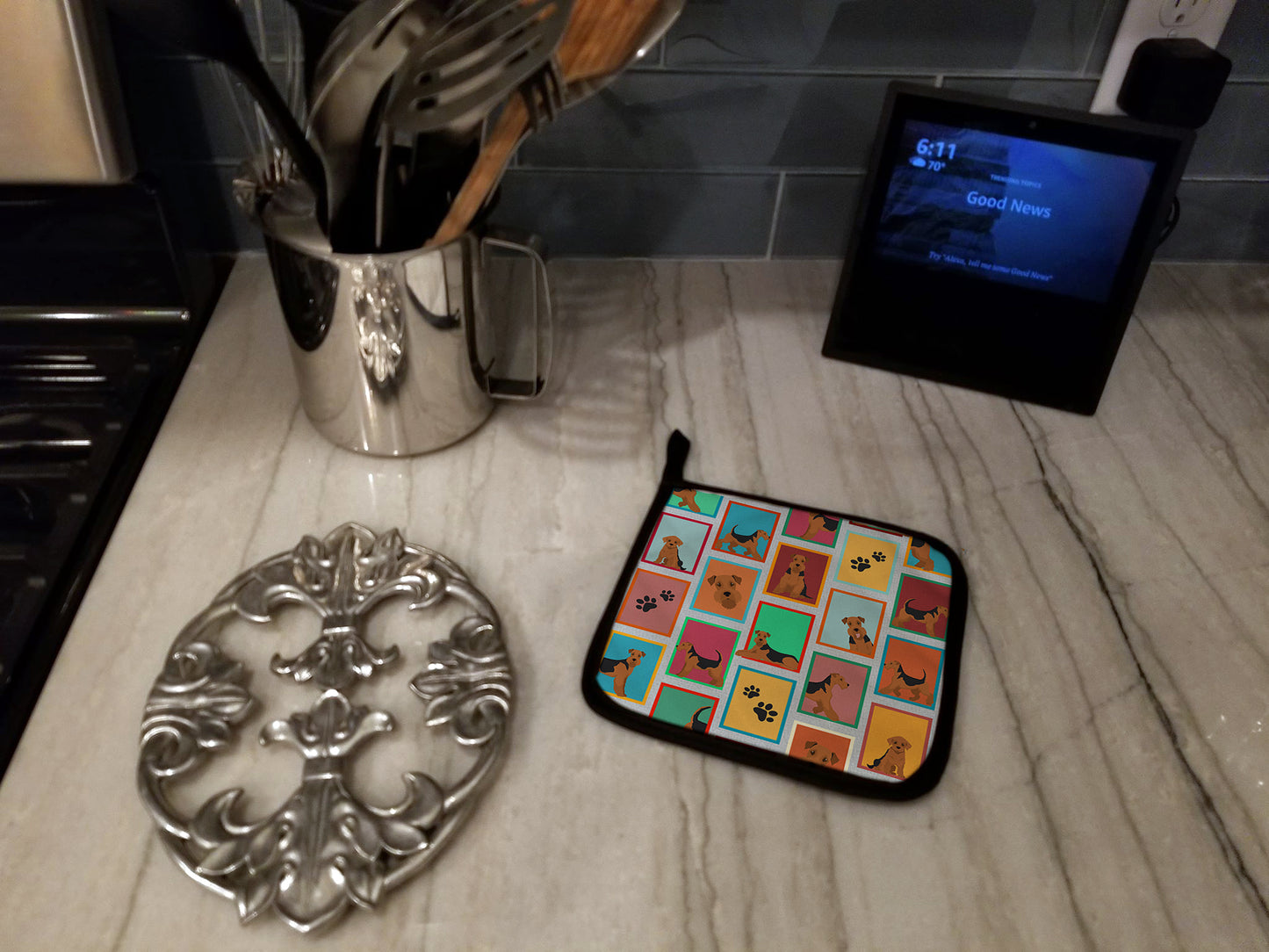 Lots of Airedale Terrier Pair of Pot Holders