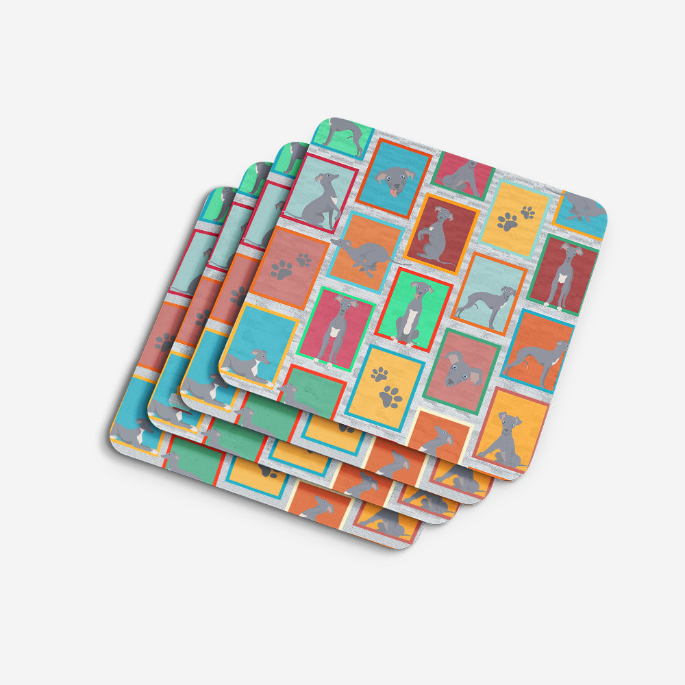 Lots of Italian Greyhound Foam Coasters