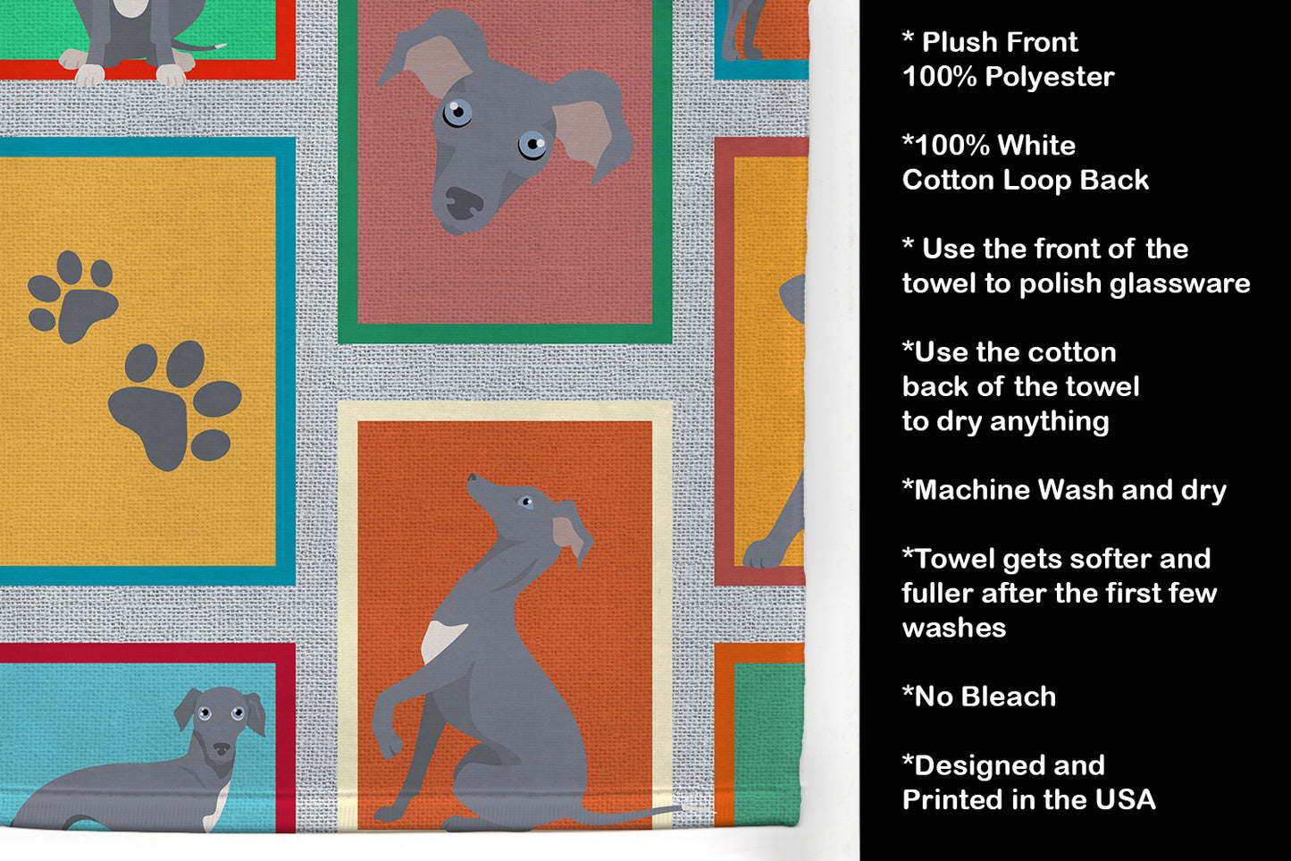 Lots of Italian Greyhound Kitchen Towel