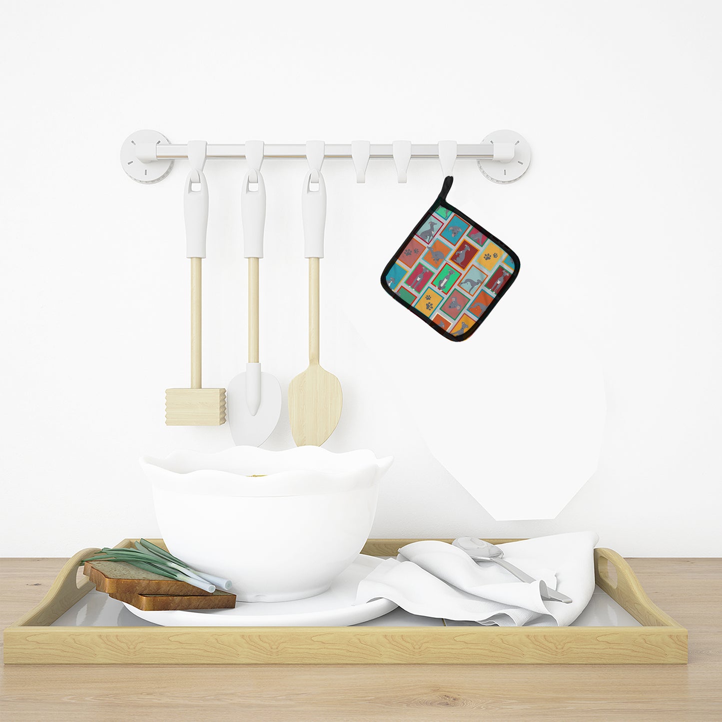 Lots of Italian Greyhound Pair of Pot Holders