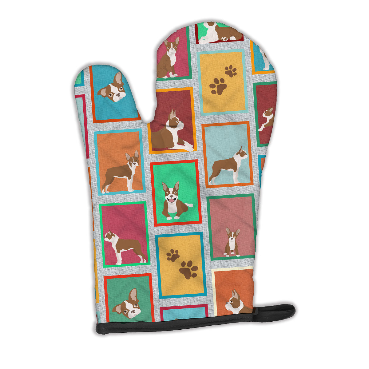 Buy this Lots of Red Boston Terrier Oven Mitt