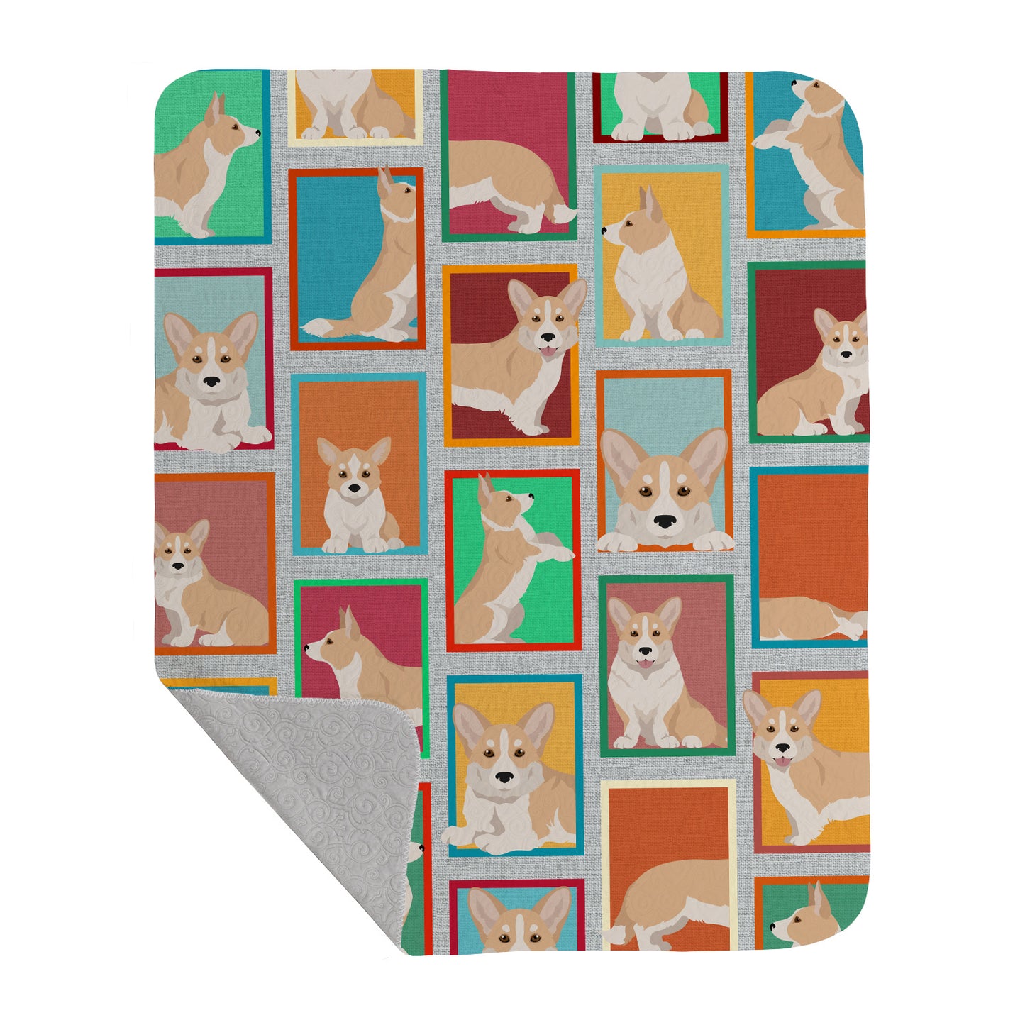 Buy this Lots of Fawn Cardigan Corgi Quilted Blanket 50x60