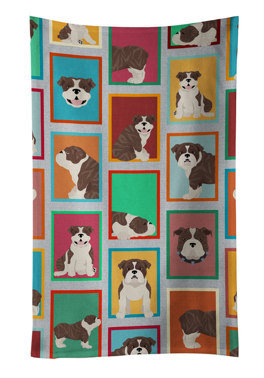 Buy this Lots of Brindle English Bulldog Kitchen Towel