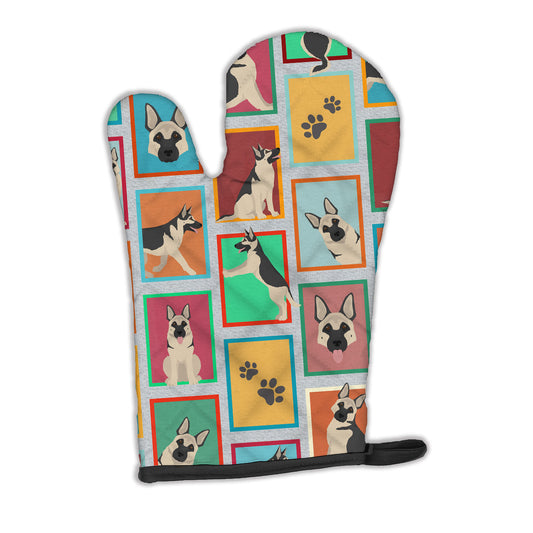 Buy this Lots of Black and Silver German Shepherd Oven Mitt