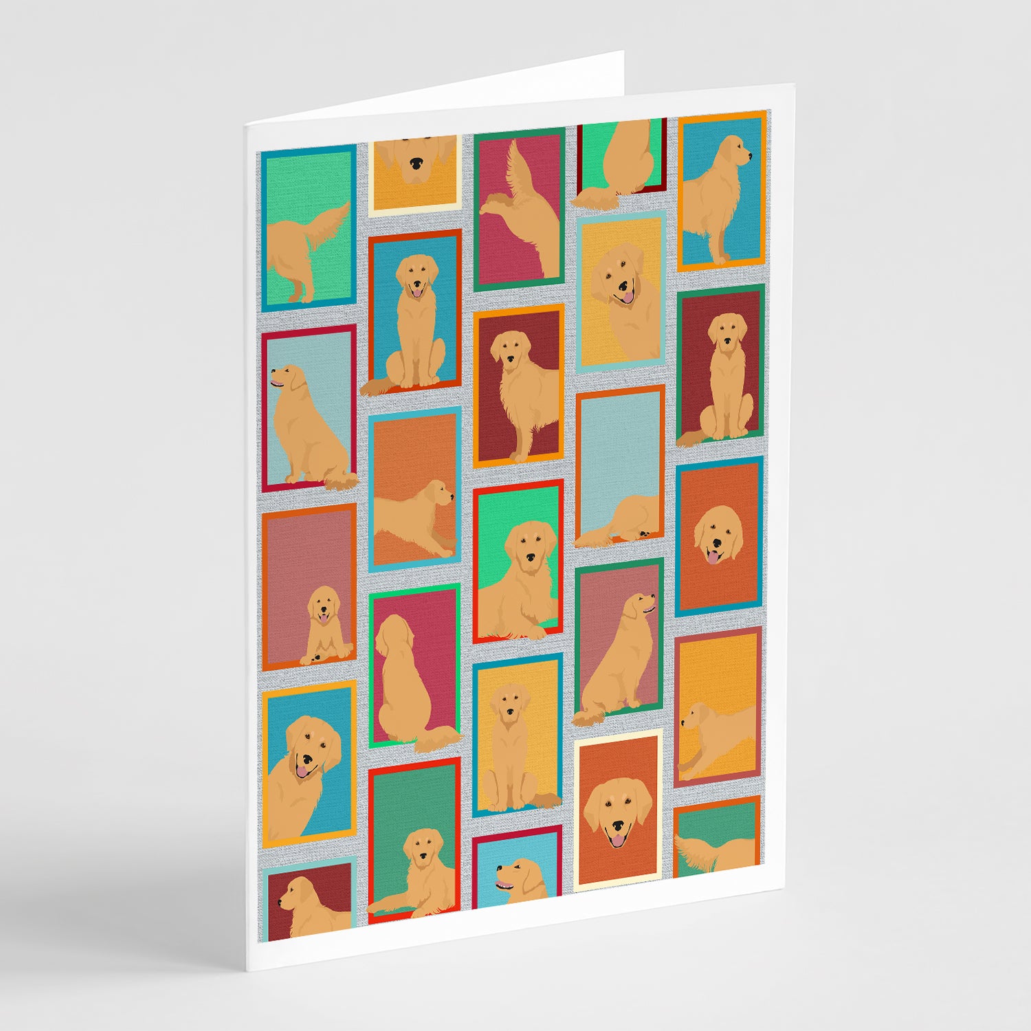 Buy this Lots of Golden Retriever Greeting Cards Pack of 8