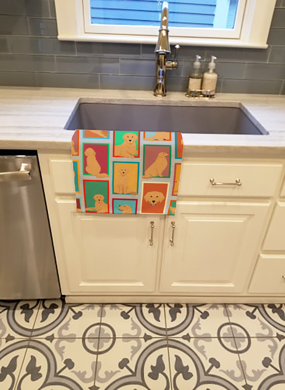 Lots of Golden Retriever Kitchen Towel
