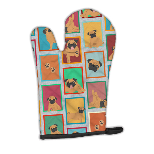 Buy this Lots of Apricot Pug Oven Mitt