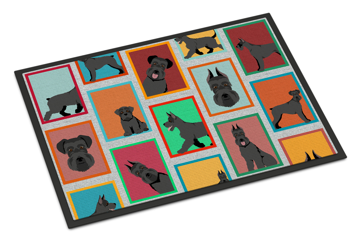 Buy this Lots of Black Schnauzer Doormat