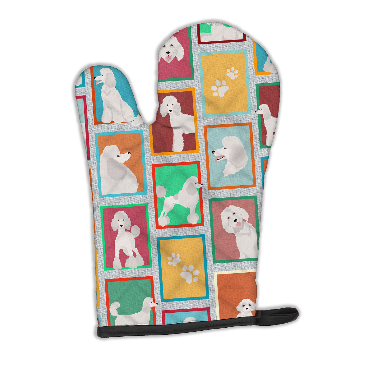 Buy this Lots of White Standard Poodle Oven Mitt
