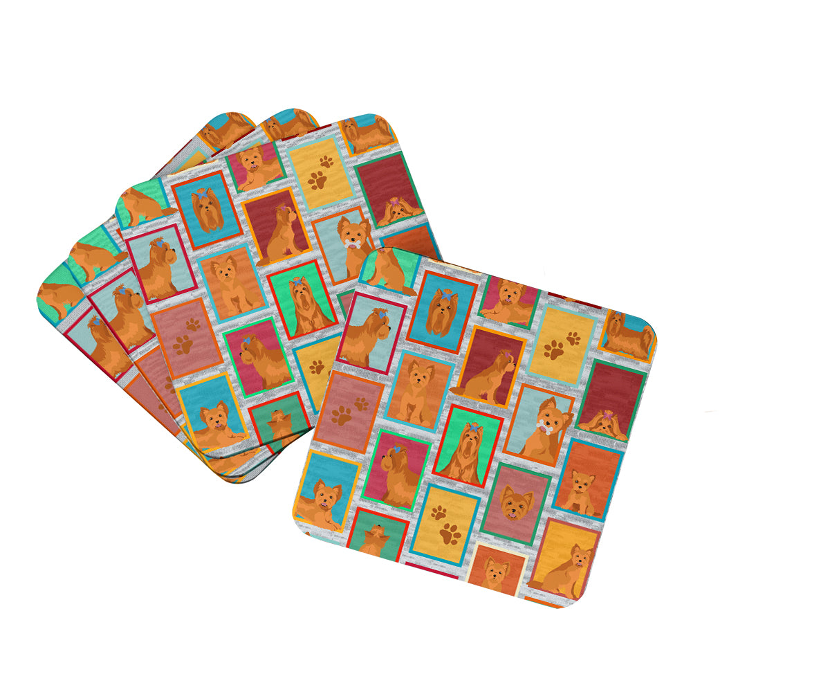 Buy this Lots of Red Yorkie Foam Coasters