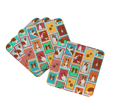 Buy this Lots of Red Border Collie Foam Coasters