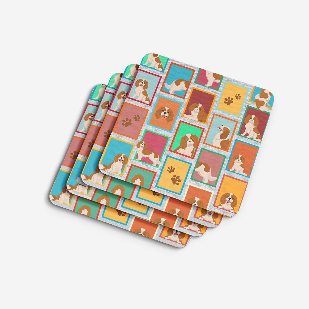 Lots of Blenheim Cavalier Spaniel Foam Coasters