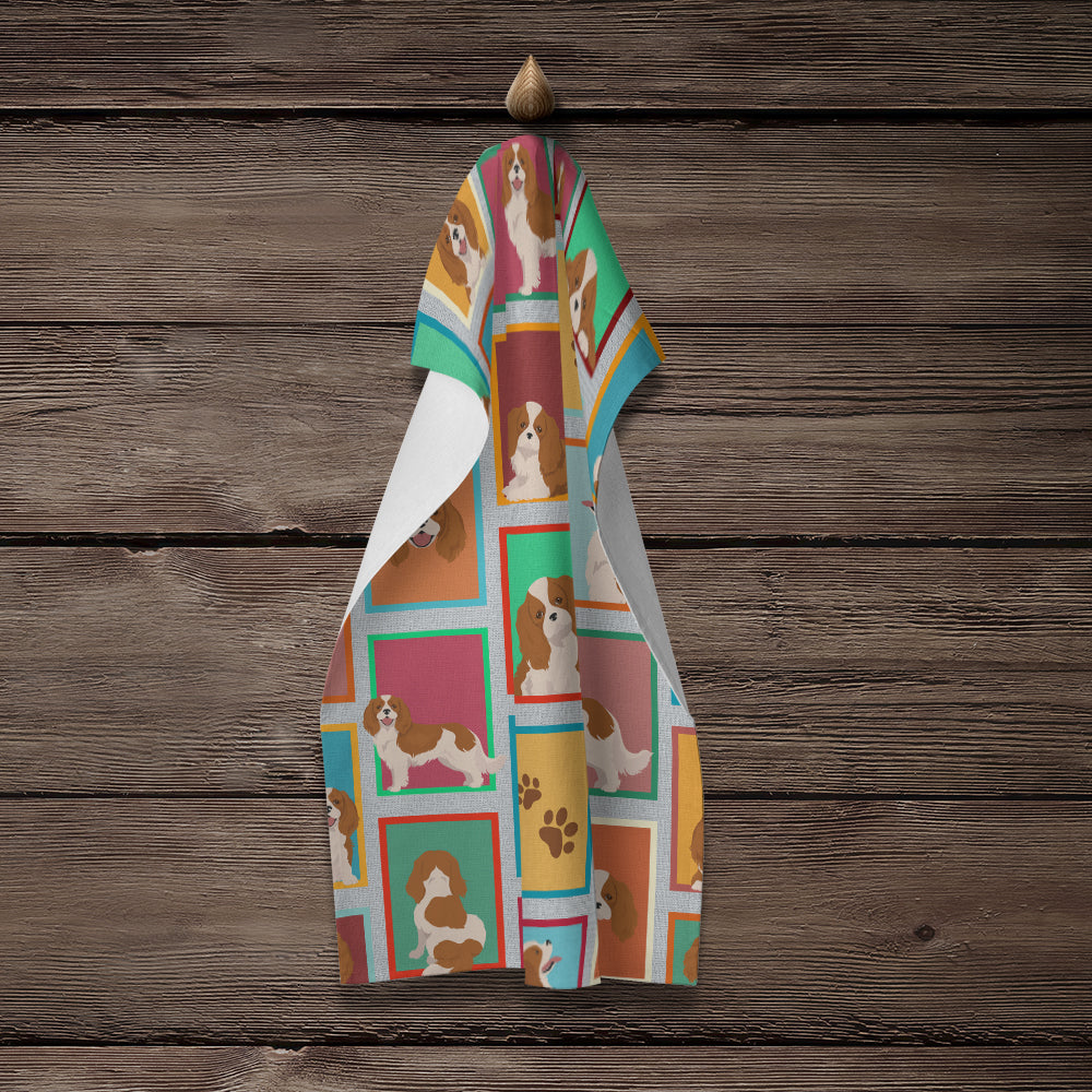 Lots of Blenheim Cavalier Spaniel Kitchen Towel