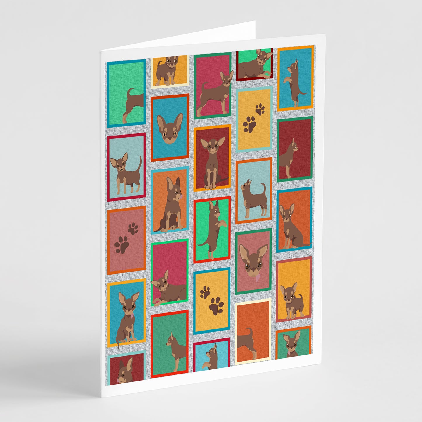 Buy this Lots of Chocolate Chihuahua Greeting Cards Pack of 8