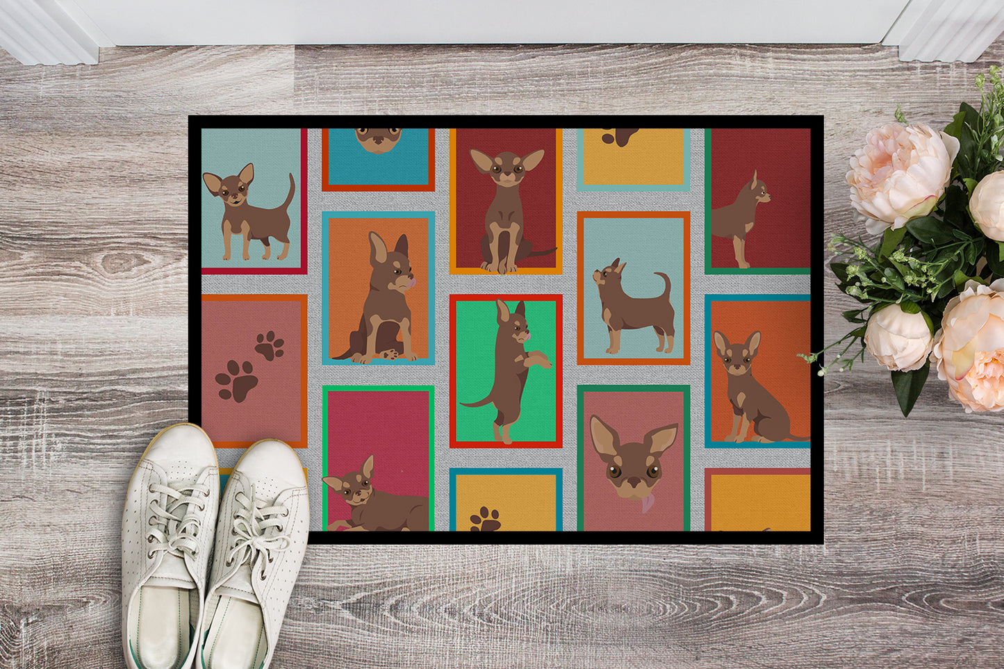 Lots of Chocolate Chihuahua Doormat