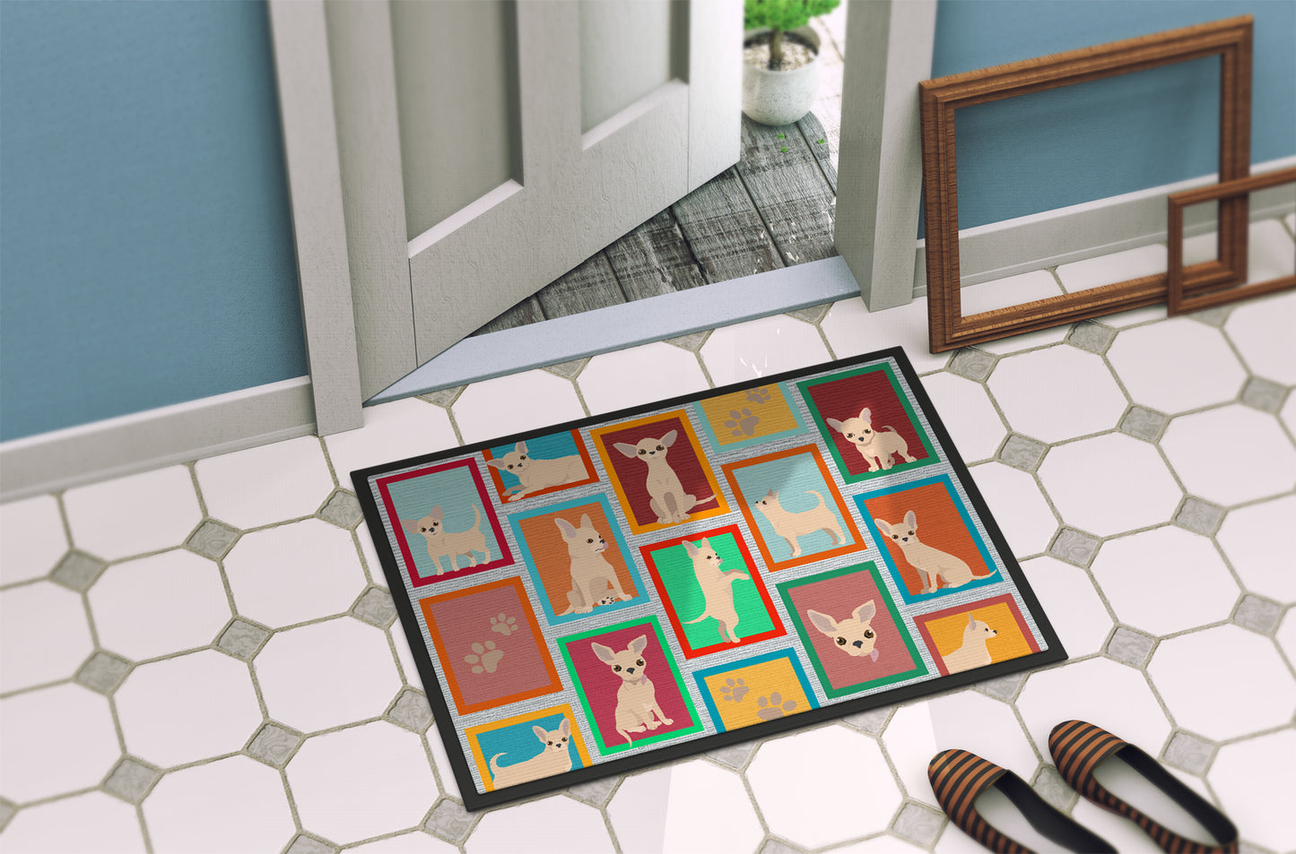 Lots of Cream Chihuahua Doormat