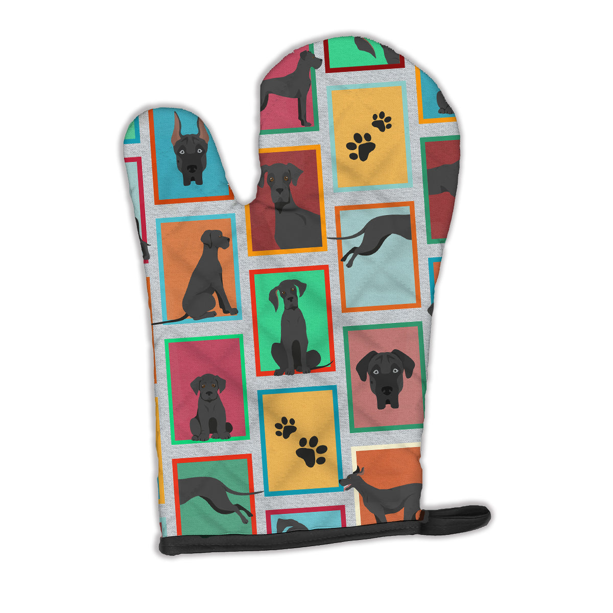 Buy this Lots of Black Great Dane Oven Mitt