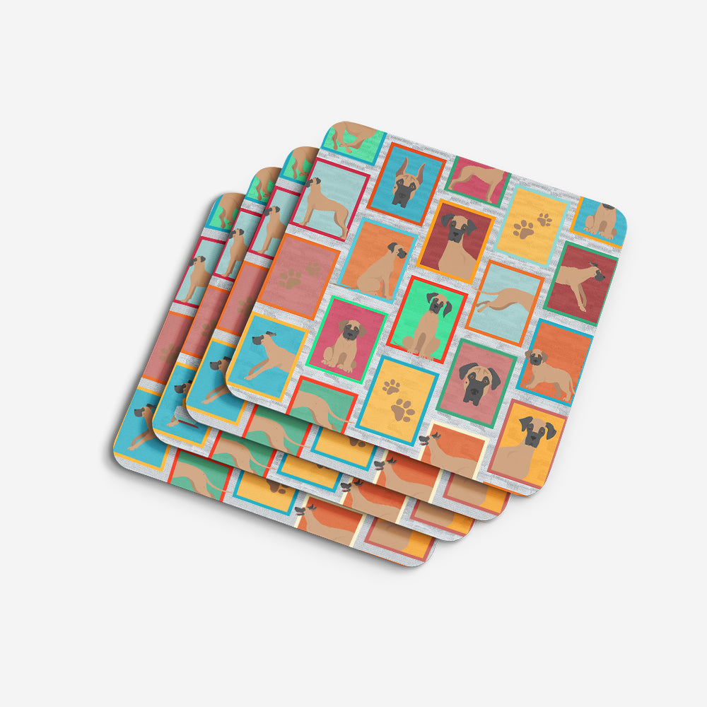 Lots of Fawn Great Dane Foam Coasters