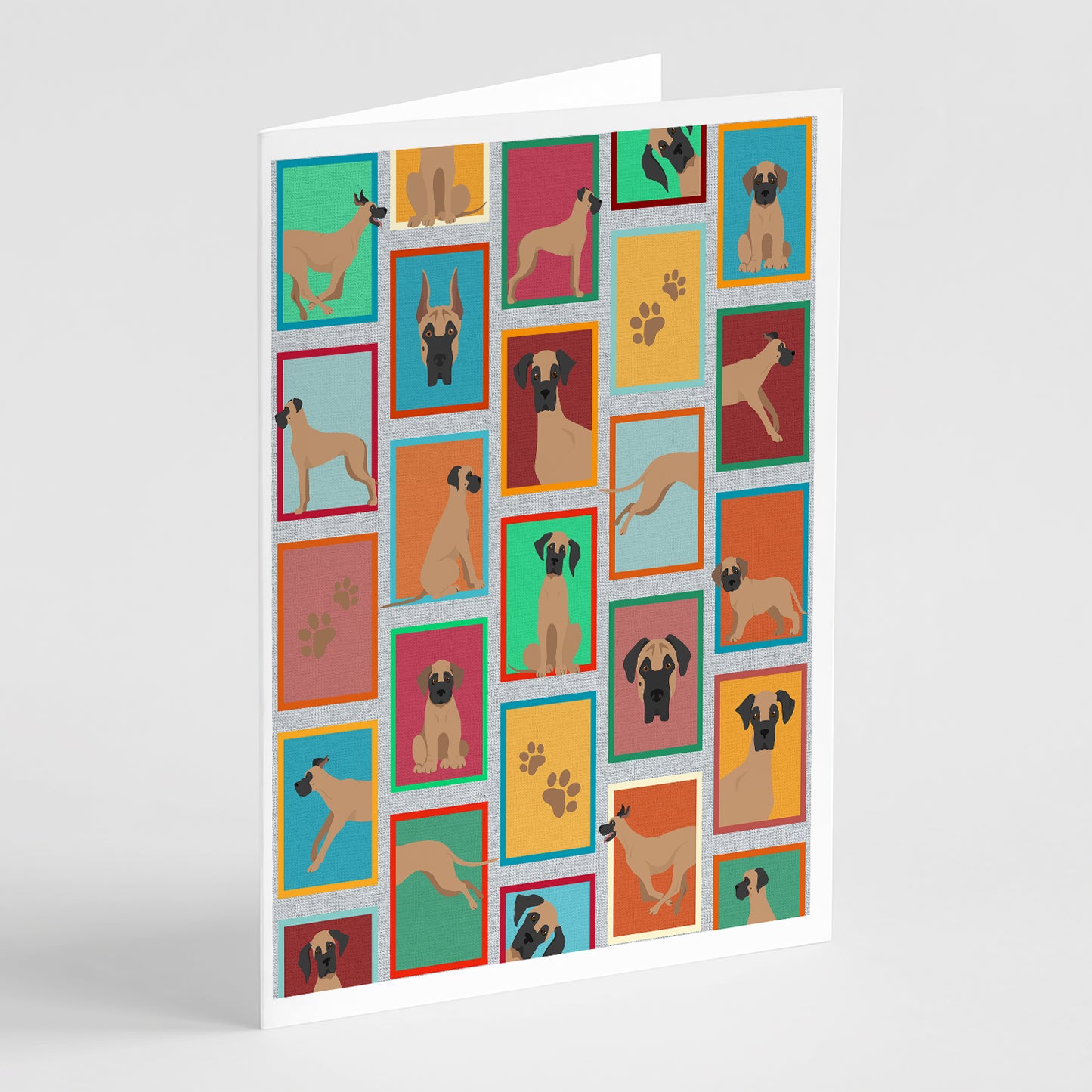Buy this Lots of Fawn Great Dane Greeting Cards Pack of 8