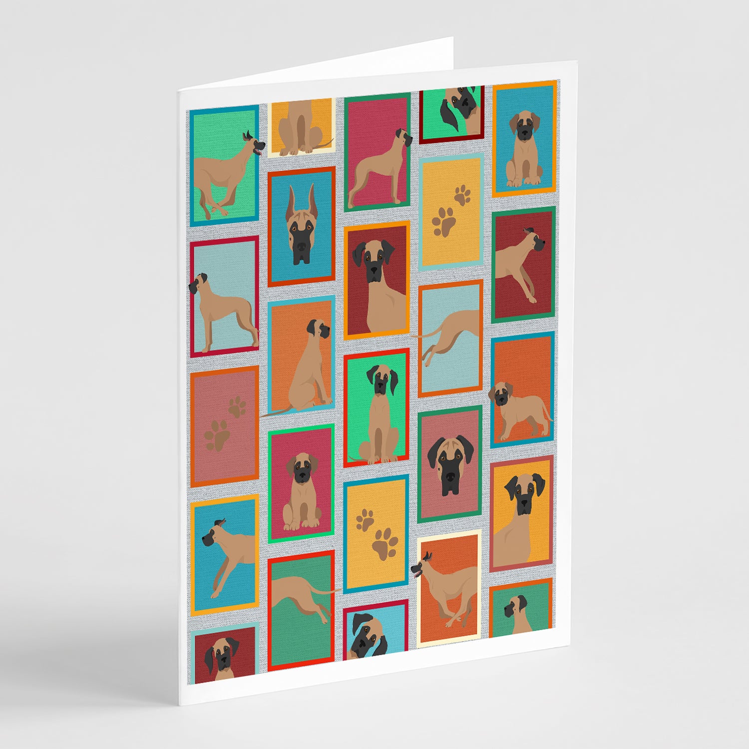 Buy this Lots of Fawn Great Dane Greeting Cards Pack of 8