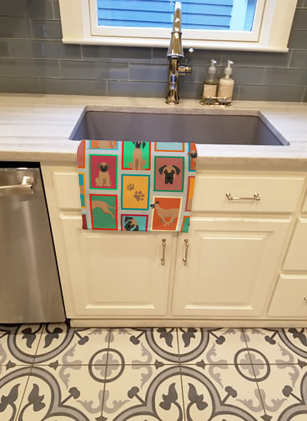 Lots of Fawn Great Dane Kitchen Towel