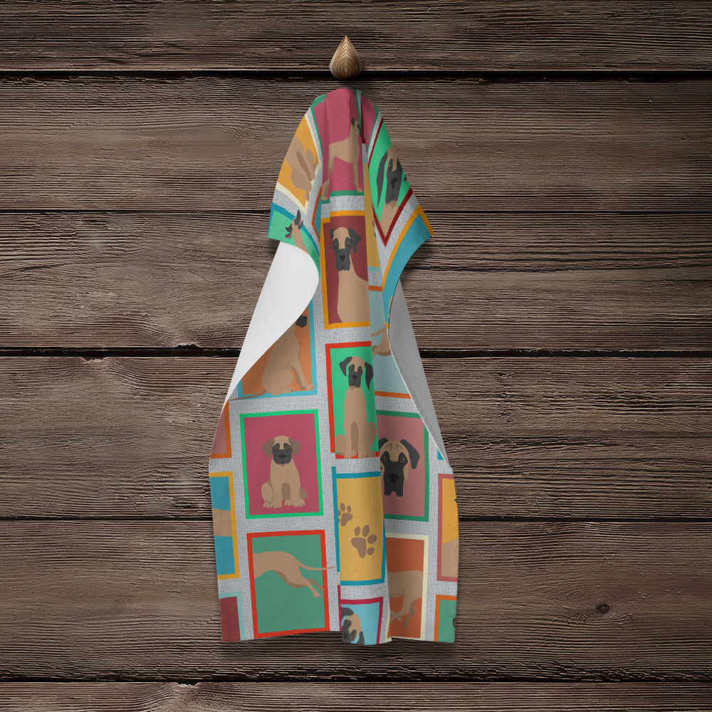 Lots of Fawn Great Dane Kitchen Towel