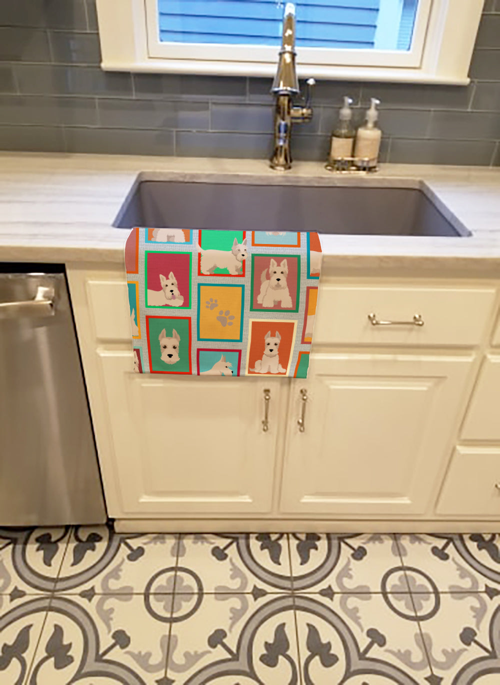 Lots of Wheaten Scottish Terrier Kitchen Towel